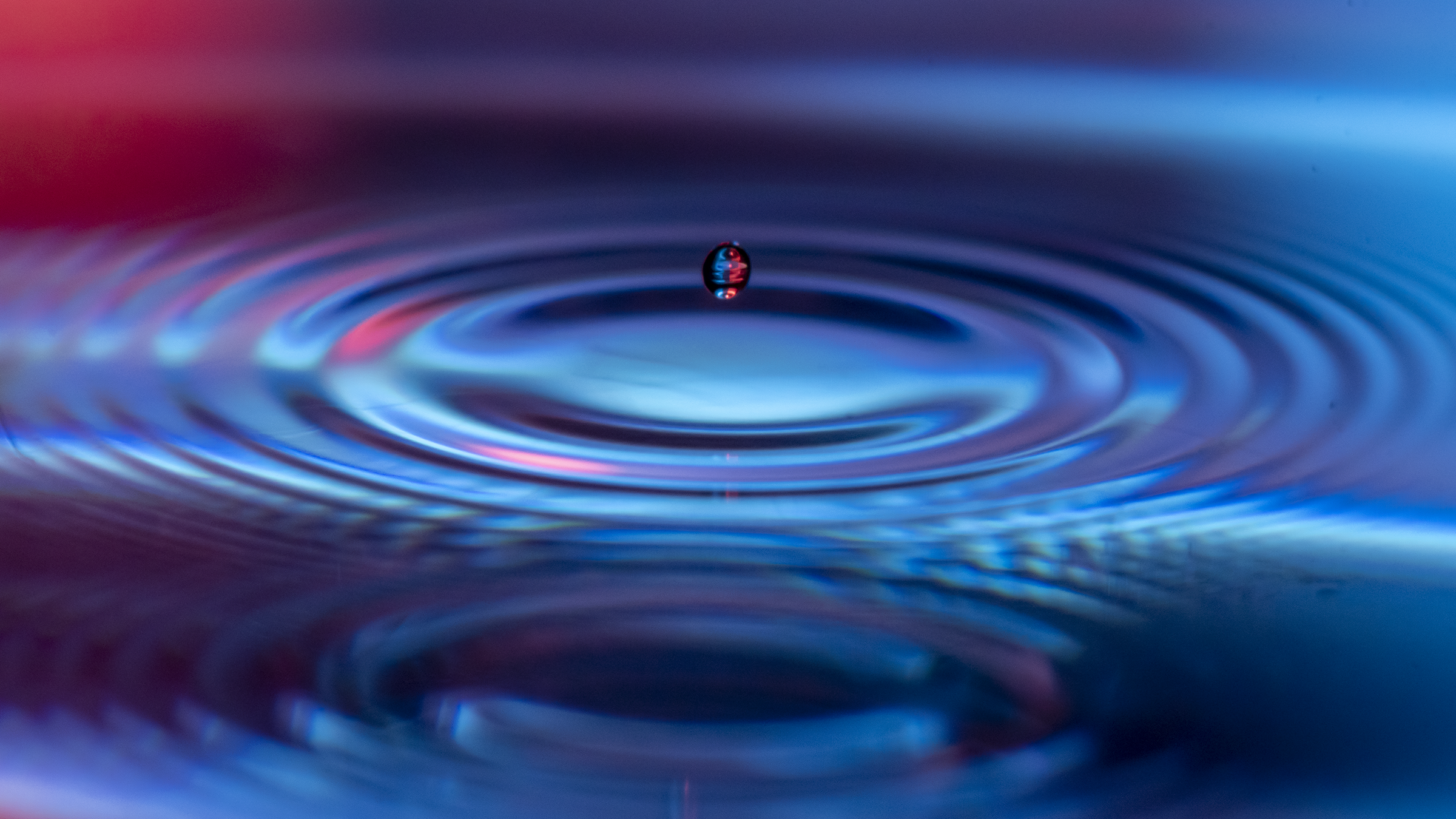 Millimetre-sized drop impacting onto a pool of the same liquid at gentle speeds, resulting in bouncing dynamics.
